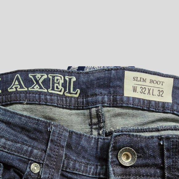 NWT AXEL MFG CO (32X32) Blue Denim Slim Boot - Picture 7 of 7